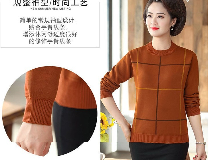 Áo Len Lót Lông Dày Ấm Giản Dị CHo Mẹ AL34 - Hàng Quảng Châu Cao Cấp