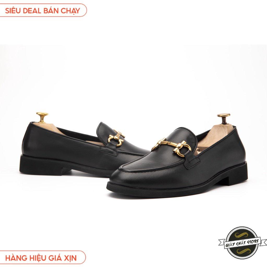 Giày Lười Nam Công Sở XOĂN SHOP Da Pu Pu Size 38 Đến 43 Màu Đen - G062