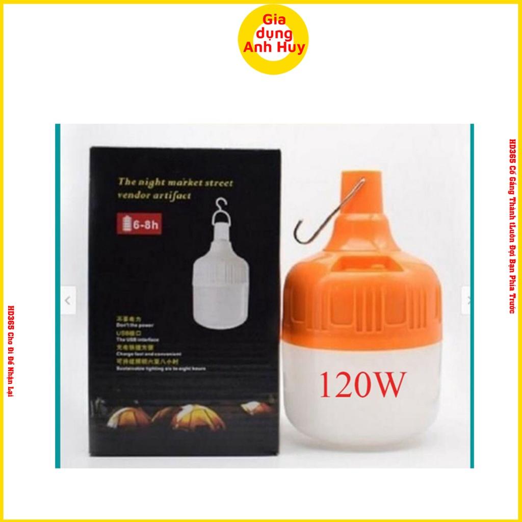 Bóng đèn tích điện đèn led sạc tích điện đa năng công suất 120W Loại to