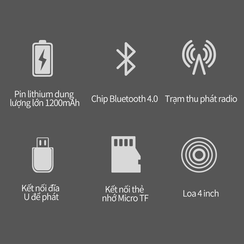 Loa Bluetooth âm thanh cực hay karaoke kèm tặng kèm mich hát,chất lượng quai xách tiệnkết nối siêu nhanh