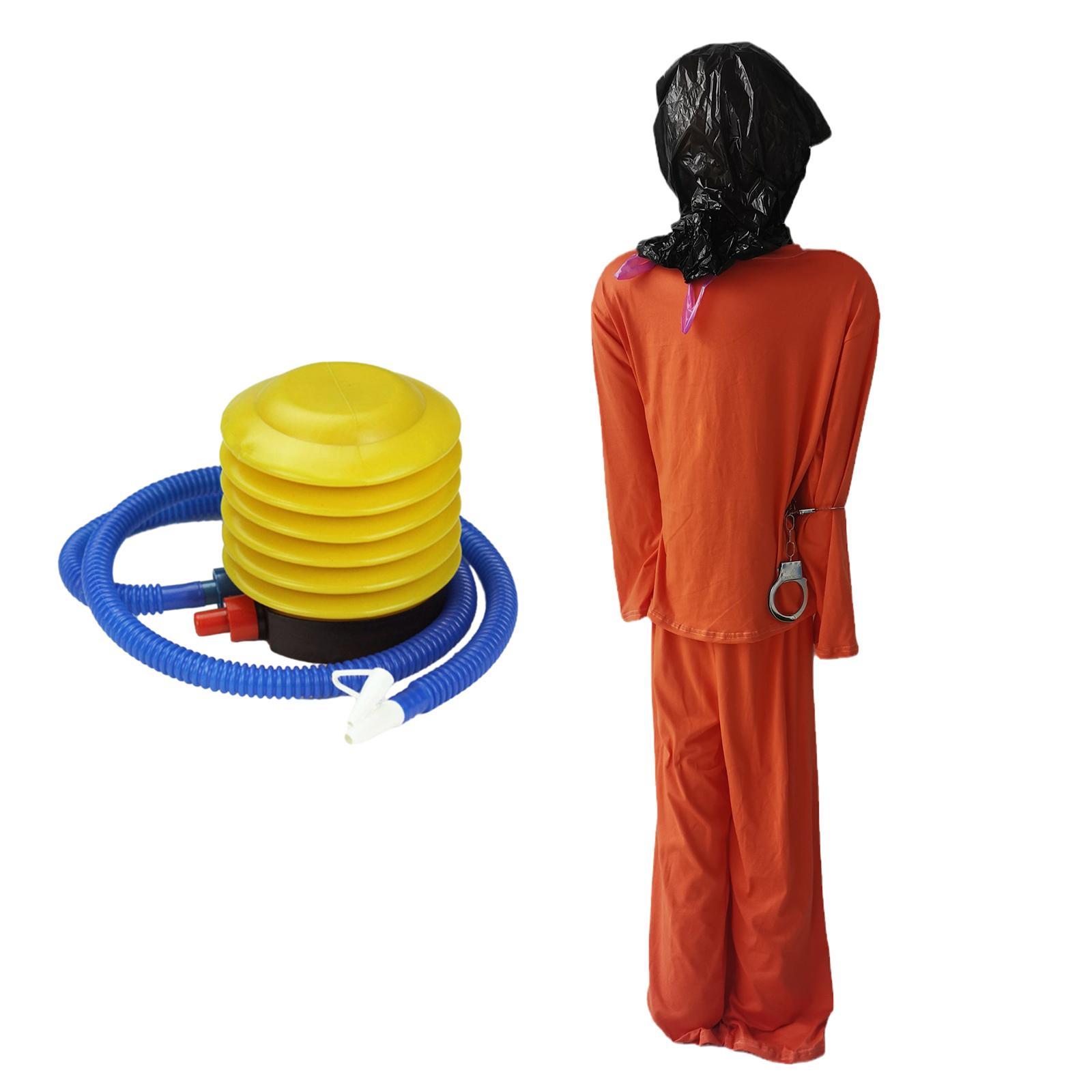 Halloween Scary Prison Uniform Prisoner Costumes for Cosplay Graveyard Scene