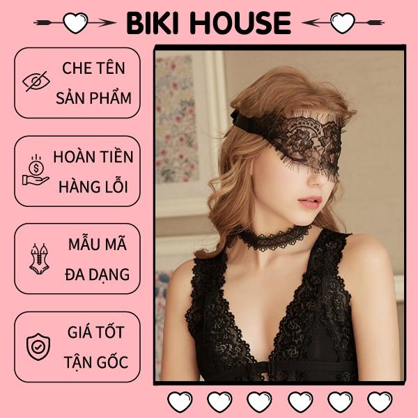 Bịt mắt ren gợi cảm phối đồ cosplay cá tính vải che mắt 2 màu đen trắng đáng yêu BIKI HOUSE T503 - TPHCM - Hỏa Tốc