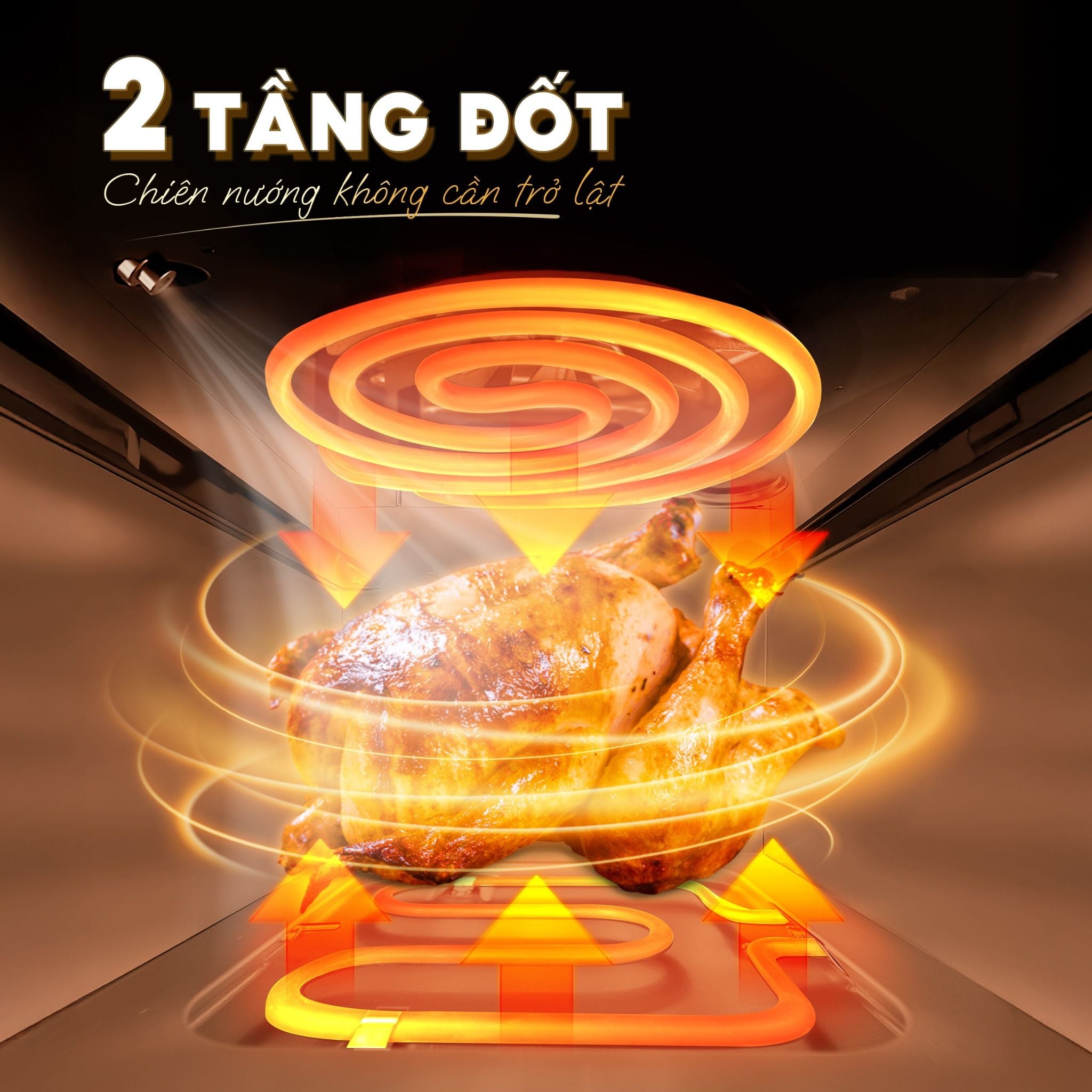 Nồi chiên không dầu phun sương Masuto MSKing 6L - 2 tầng đốt không cần trở lật - Hàng chính hãng