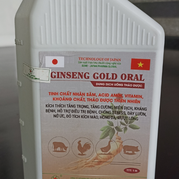 siêu vỗ béo - dung dịch thảo dược GINSENG GOLD ORAL thành phần cao sâm ( Cho Gia Súc Gia Cầm)