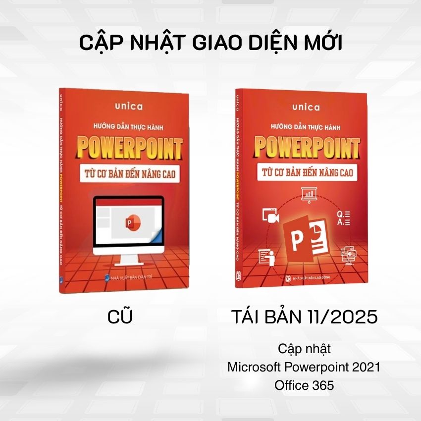 Combo 2 Sách PowerPoint - Google Sheets Thành Thạo Tin Học Văn Phòng Unica Kèm Video Bài Giảng
