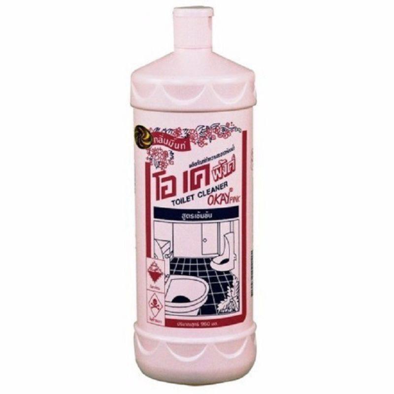 Chai tẩy toilet bồn cầu OKAY Thái Lan 960ml. Chai tẩy bồn cầu đánh bay mọi vết bẩn cứng đầu