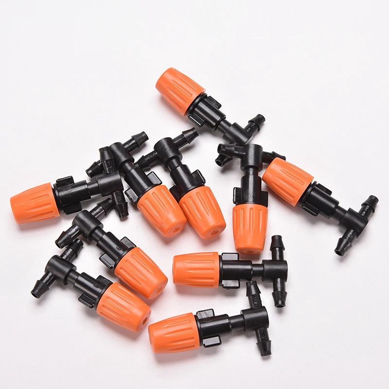 Set 10 đầu phun sương cam có chân tê đi kèm