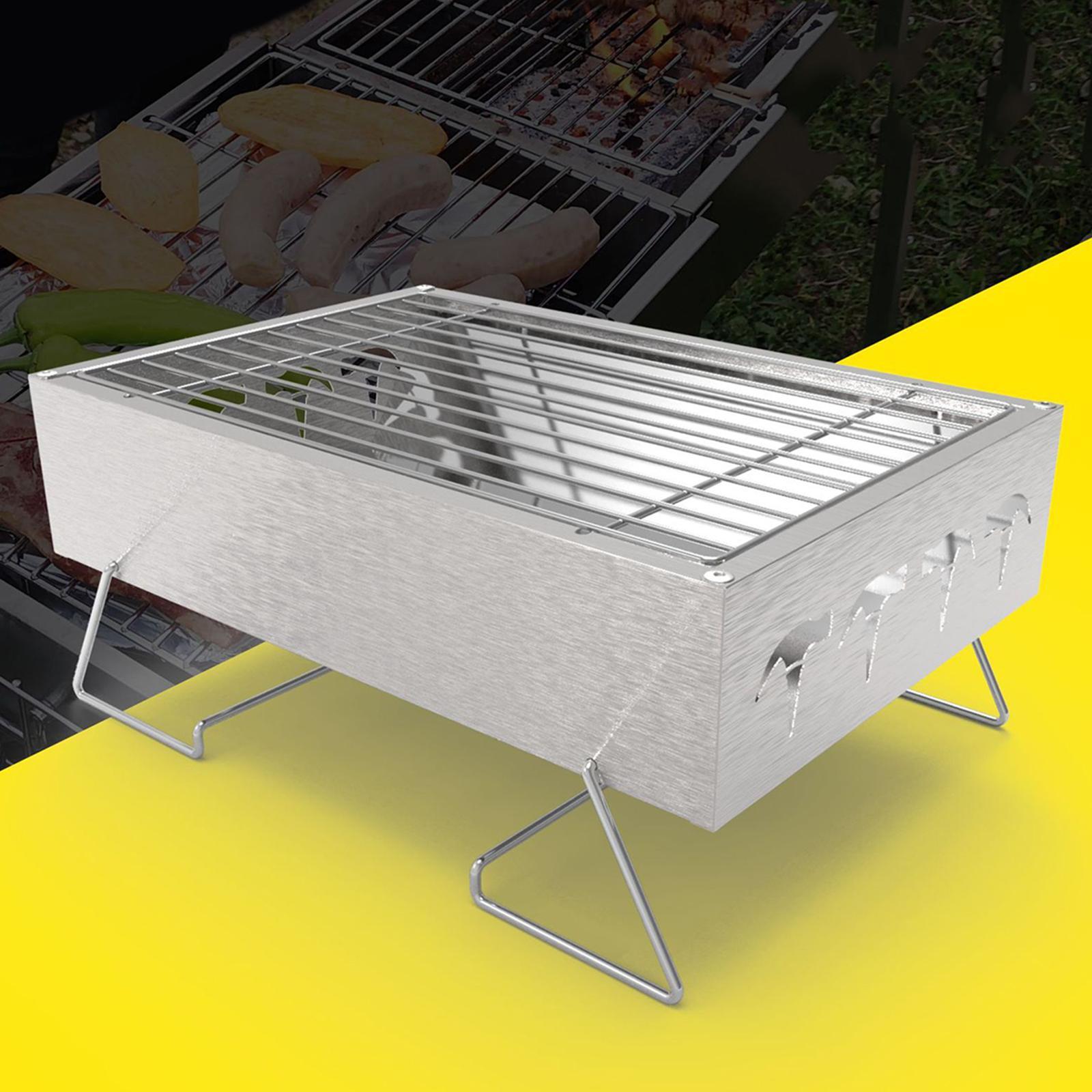 Portable   Grill Folding Stainless Steel Grill for Camping