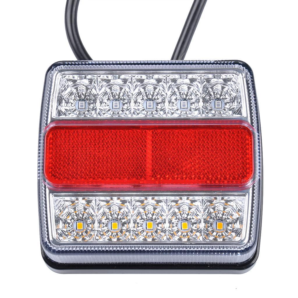 2pcs Universal LED Tail Lamp Rear Pause Lamp Stop Stop Light For Trailer