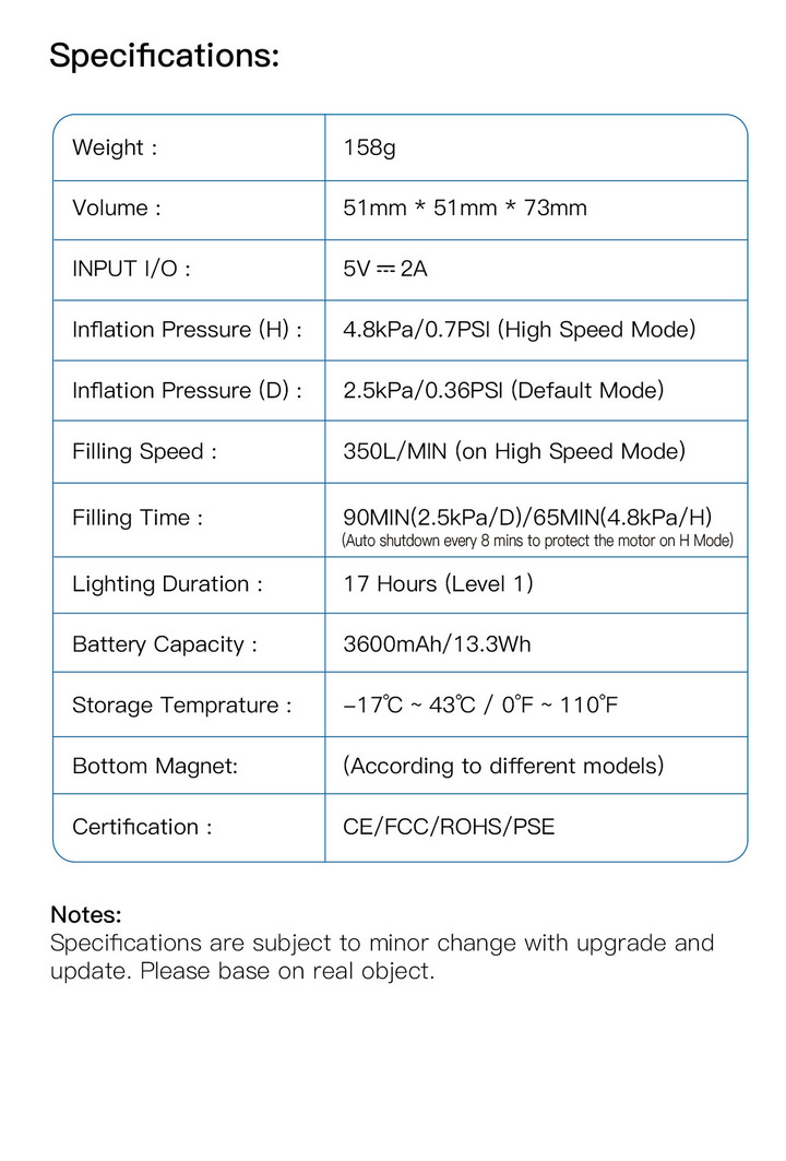 Bơm hơi sạc điện đa năng CampingLife Air Pump AP001 Pro - Home and Garden