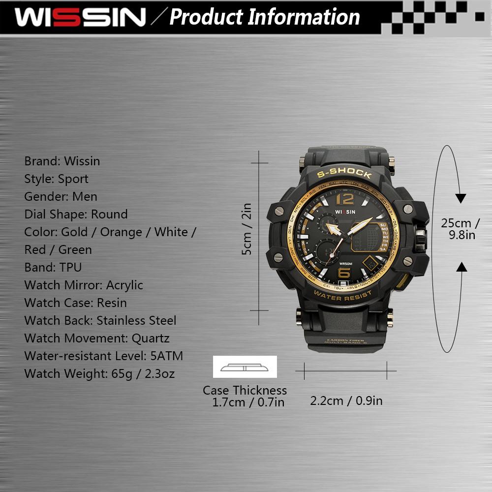 Đồng hồ nam thể thao Relogio MusculinoWissin có đèn nền