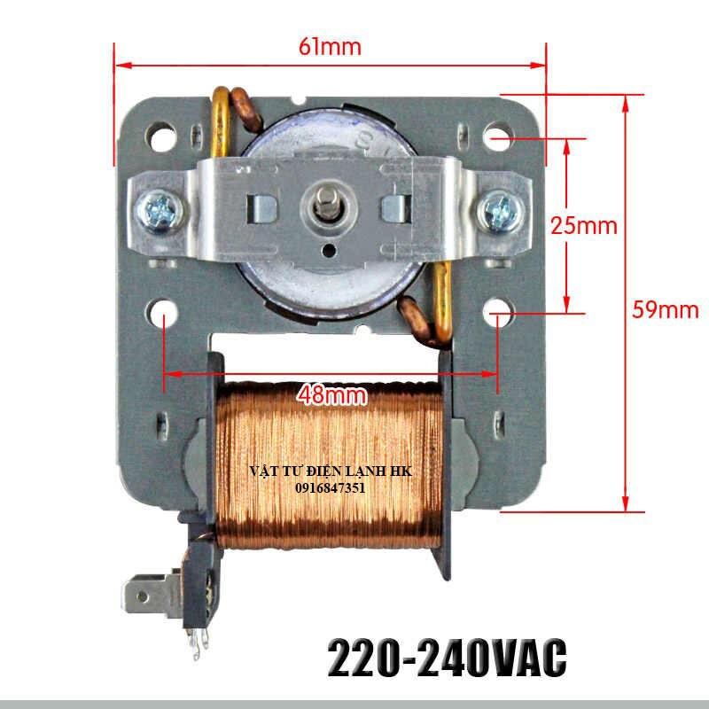 Motor động cơ quạt tản nhiệt lò vi sóng - lò nướng loại 2 chân - 3 chân cắm - quạt LVS