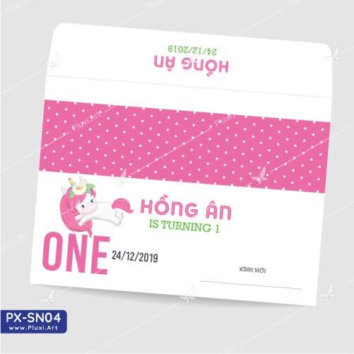 Thiệp thôi nôi – sinh nhật theo yêu cầu Pluxi