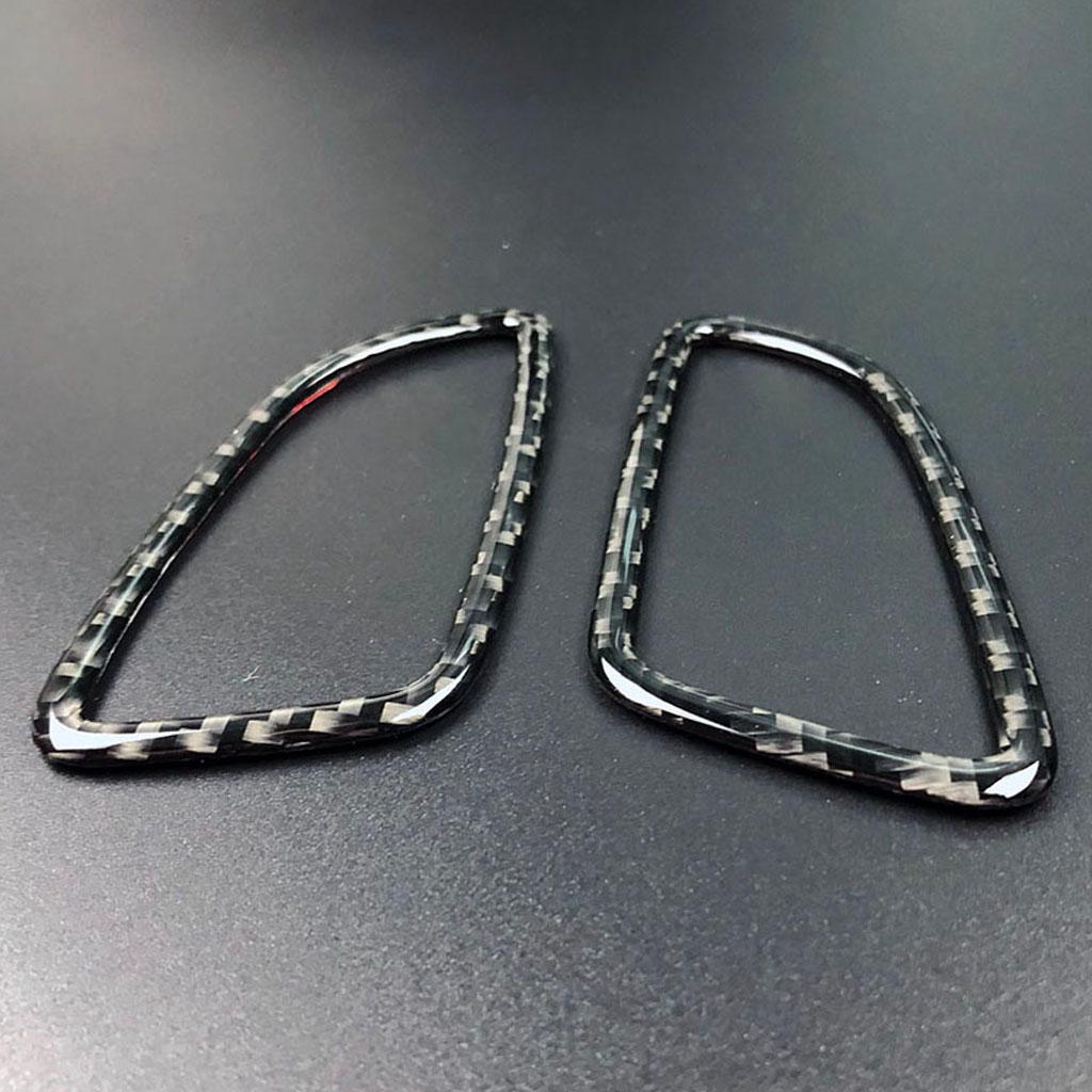 2x Air Vent Outlet Cover Trim Frame Sticker for W205 Carbon Fiber