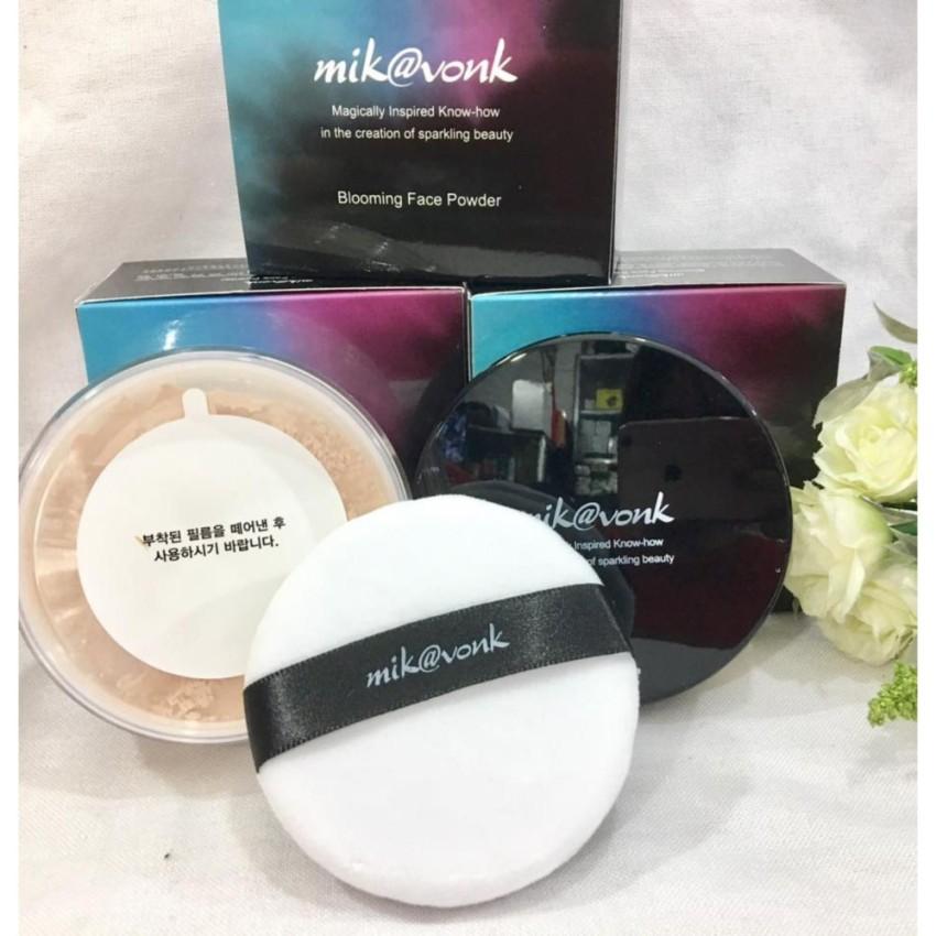 Phấn phủ bột kiềm dầu Mik@vonk Blooming Face Powder Hàn Quốc 30g NB23 # Skin Beige tặng kèm móc khoá