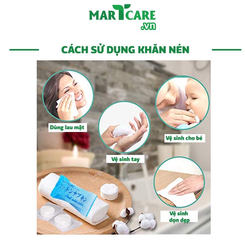 ️️ Nikkori - Khăn Nén Dạng Viên Chất Lượng Nhật Bản ( Túi Nhỏ 12 Viên)