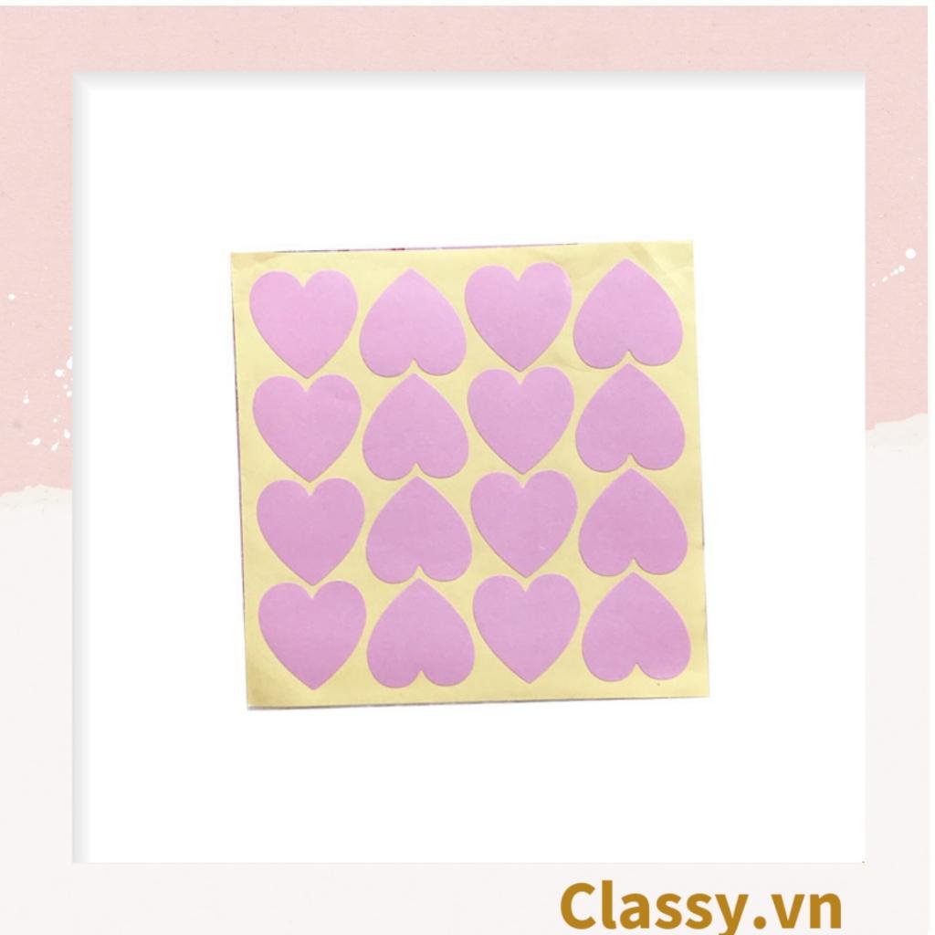 Bộ 16 Sticker hình trái tim Classy dán hộp bánh handmade, quà tặng DYI dễ thương, tem dán quà tặng, túi giấy, thiệp Q680