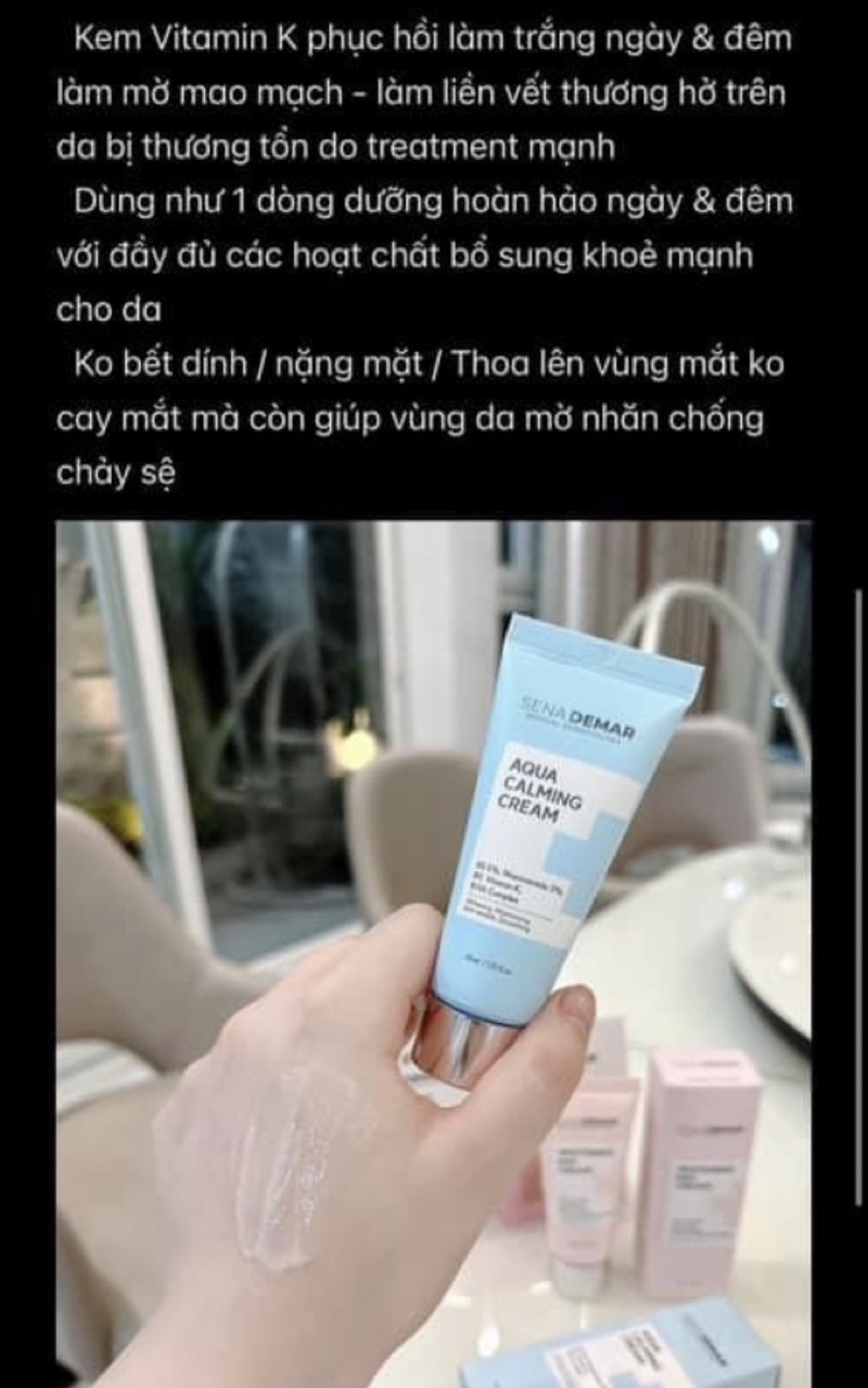 Kem dưỡng mặt ban đêm SenaDemar dưỡng ẩm phục hồi 30ml hạn 2027