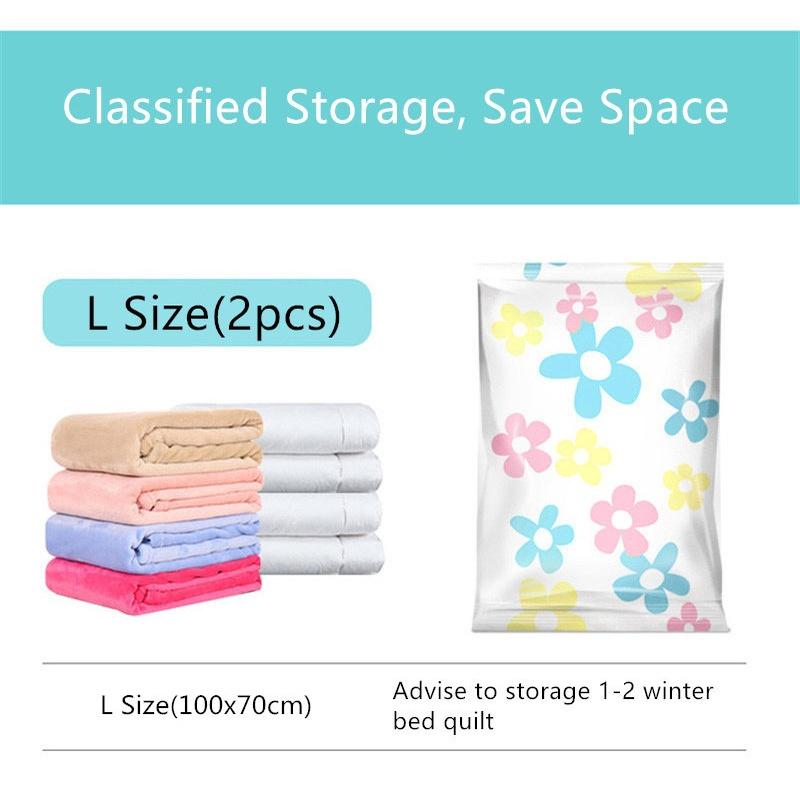 AA 10 Pieces Vacuum Compression Bag And Hand Pump Large Cotton Quilt Clothing Airtight Vacuum Storage Bag