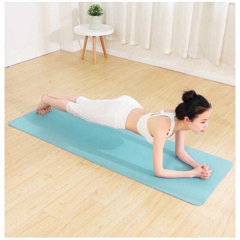 Thảm Tập Yoga TPE 2 Lớp 6mm định tuyến Cao Cấp Chống Trượt - Hàng Loại 1 Chất Lượng Tuyệt Vời