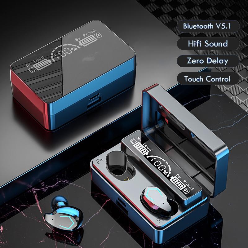 TWS Bluetooth 5.1 Tai Nghe Không Dây Tai Nghe 9D Stereo Thể Thao Chống Thấm Nước Tai Nghe Nhét Tai Tai Nghe Có Micro Type-C Sạc Hộp