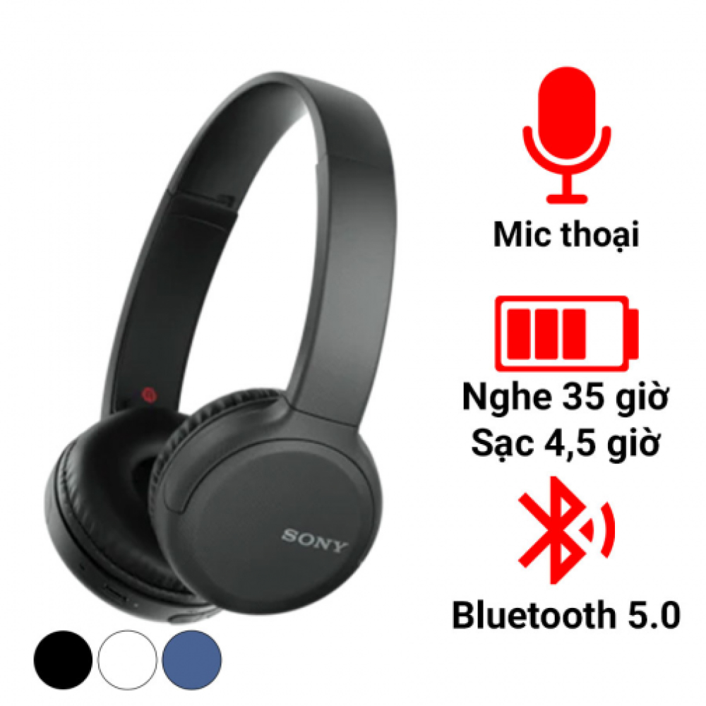 Tai Nghe Bluetooth Không Dây Sony WH CH510 - Hàng Chính Hãng