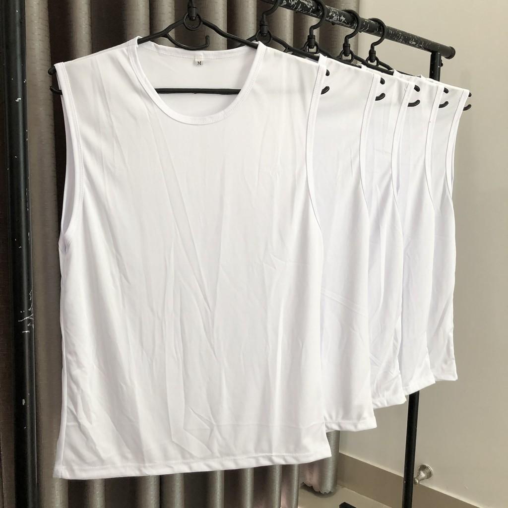 Áo Thun Lạnh 3 lỗ Màu Trắng