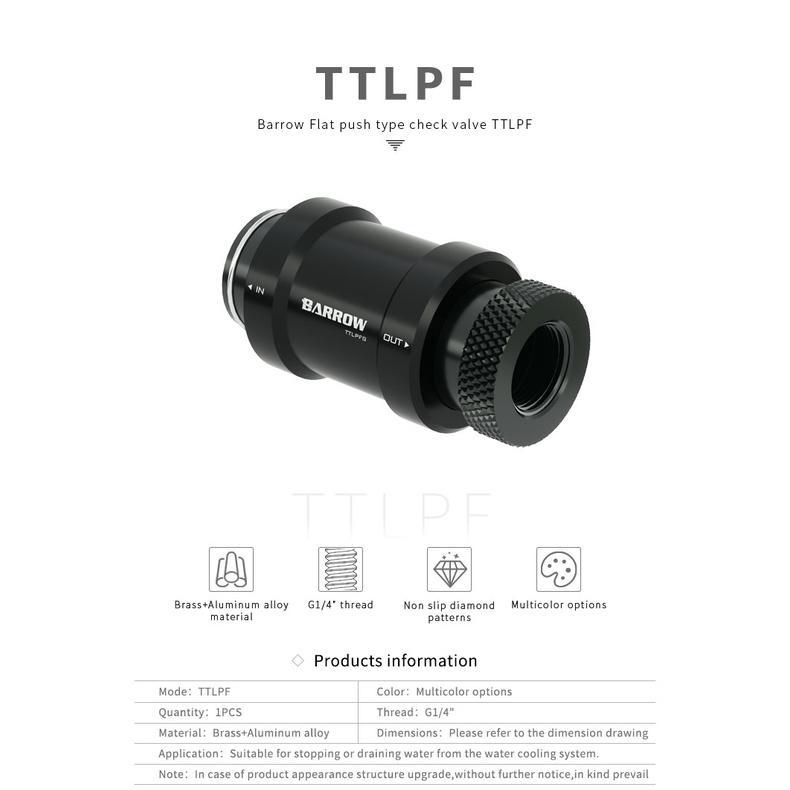 Van Tản Nhiệt Mini Nhiều Màu Sắc TTLPF G1/4 Chuyên Dụng Cho Máy Tính PC