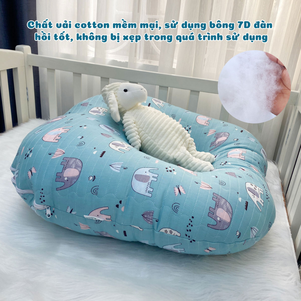 Gối Chống Trào Ngược Cho Bé Chất Liệu Cao Cấp Tặng Kèm Miếng Lót Lưng 245