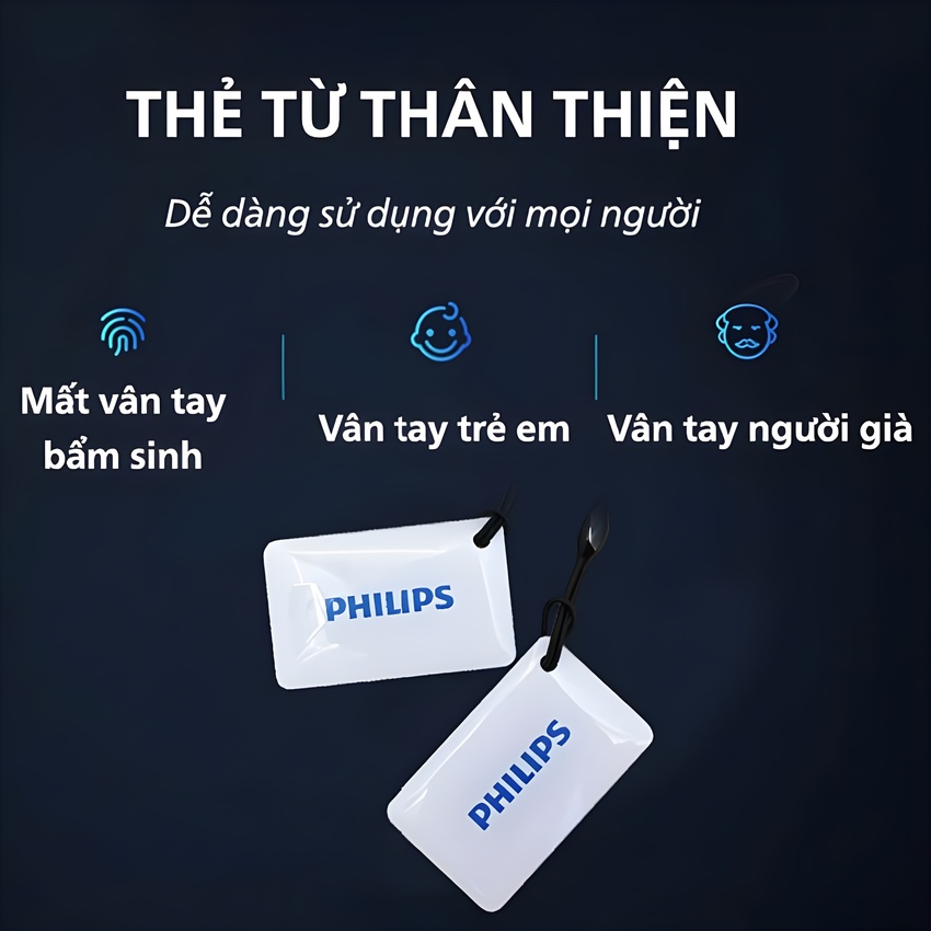 HÁNG CHÍNH HÃNG - Bộ khóa cửa thông minh Gateway điều khiển từ xa, vân tay, thẻ từ, mật khẩu và chìa cơ. Thương hiệu Hà Lan cao cấp Philips DDL610-5HBS