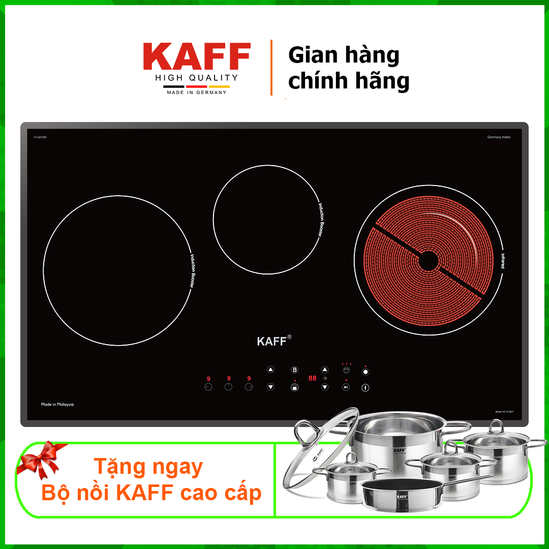 Bếp điện từ kết hợp hồng ngoại đa vùng nấu KAFF KF-IC3801 - Sản phẩm chính hãng