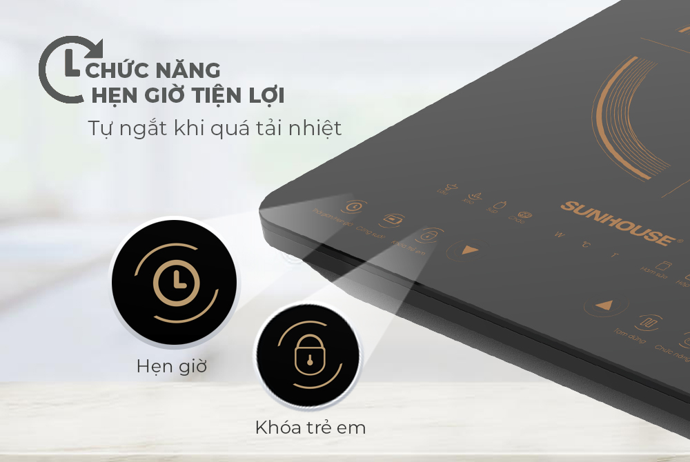 Bếp Từ Đơn Sunhouse SHD6803 - Kèm Nồi Lẩu - Hàng Chính Hãng