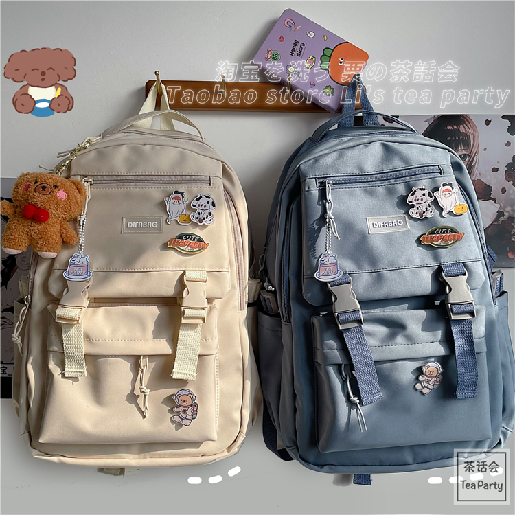 cặp học sinh đi học thời trang, balo nữ đi học 2 nịt difabag