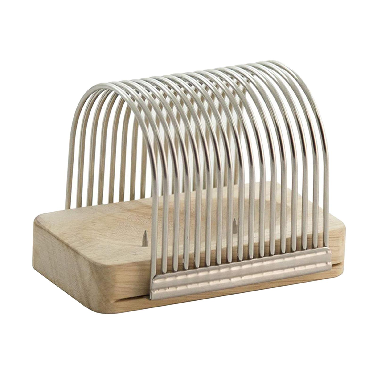 Stainless Steel Potato Slicing Rack Kitchen Tools with Wooden Rack
