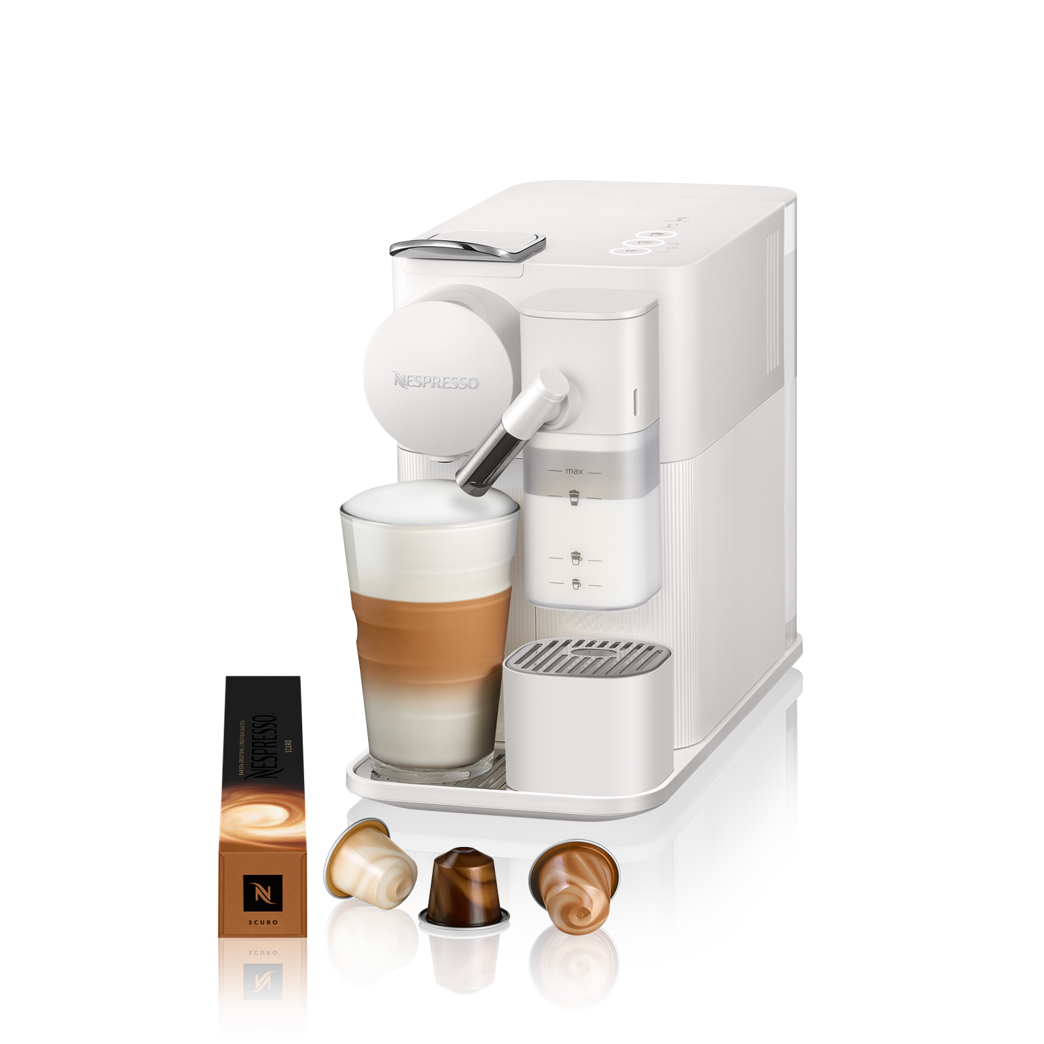 Máy pha cà phê Nespresso Lattissima One Trắng - Hàng chính hãng