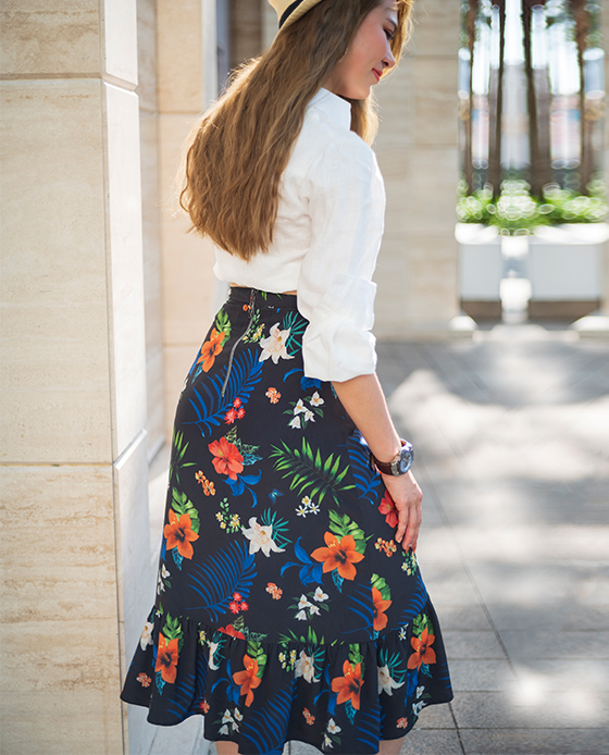 Váy Midi Xoè Lily SKI034 Thời trang thiết kế Hity