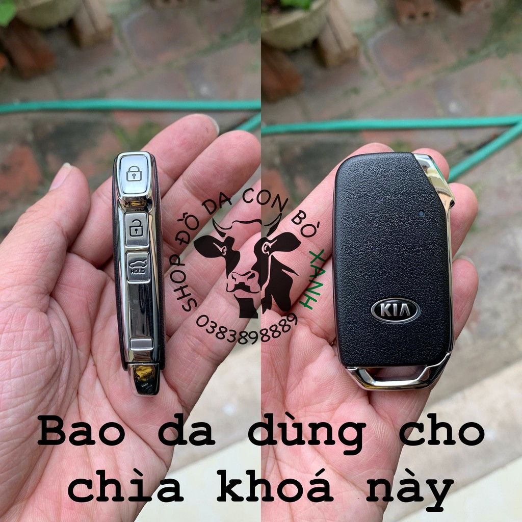 Bao Da dành cho chìa Khoá KIA cerato 2019, 2020, 2021 handmade Da Thật 009