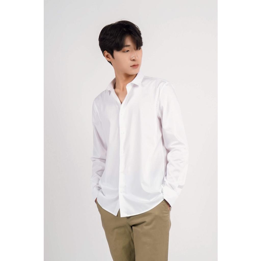 Áo sơ mi nam tay dài vải Bamboo cao cấp form Fitted 10F21SHL018 | LASTORE MENSWEAR