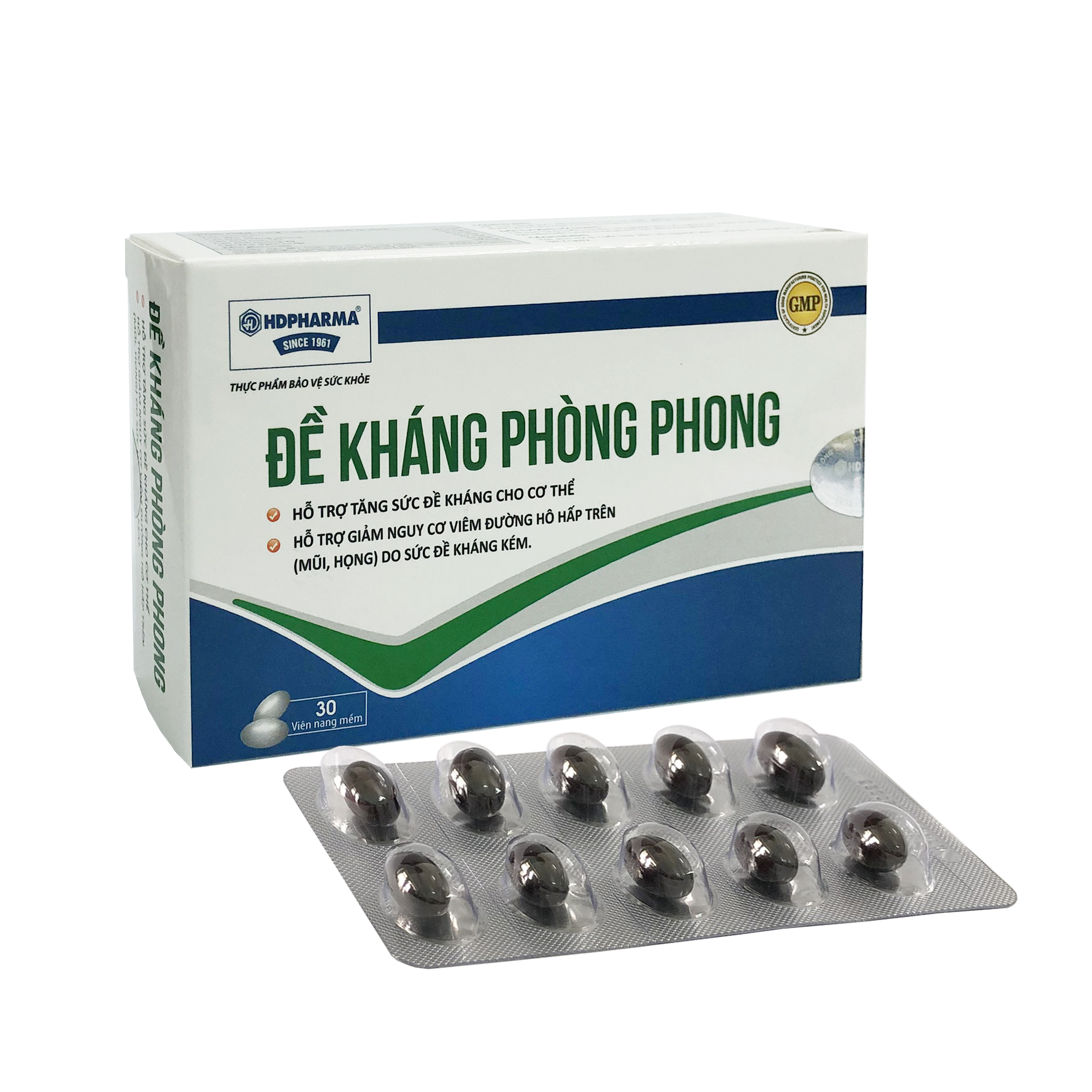 ĐỀ KHÁNG PHÒNG PHONG (Hộp 3 vỉ x 10 viên nang mềm) - Chính Hãng