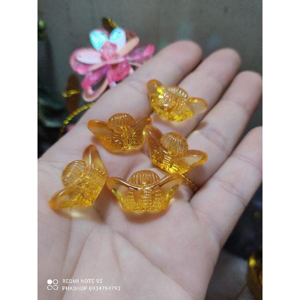 5 thỏi vàng kim nguyên bảo nhựa trong có lỗ 2.5cm phk shop
