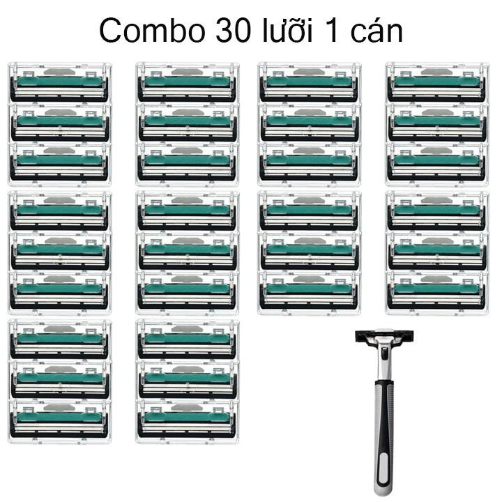 BỘ 30 lưỡi dao cạo râu kép và 1 dao cạo râu