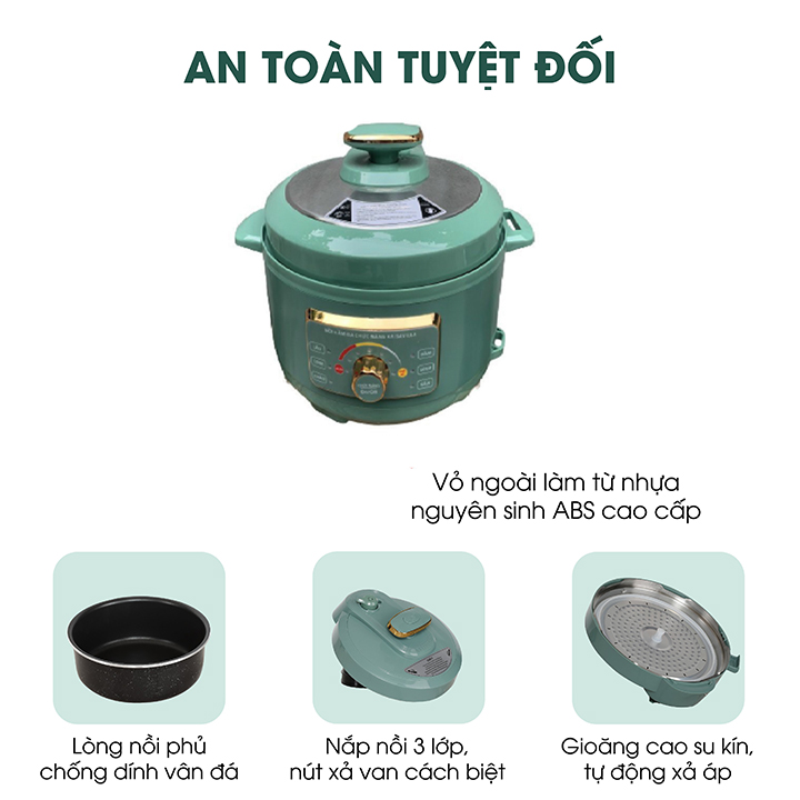 Nồi Áp Suất Điện Đa Năng KSVL Dung Tích 3.5 Lít 1300W - Hàng Chính Hãng