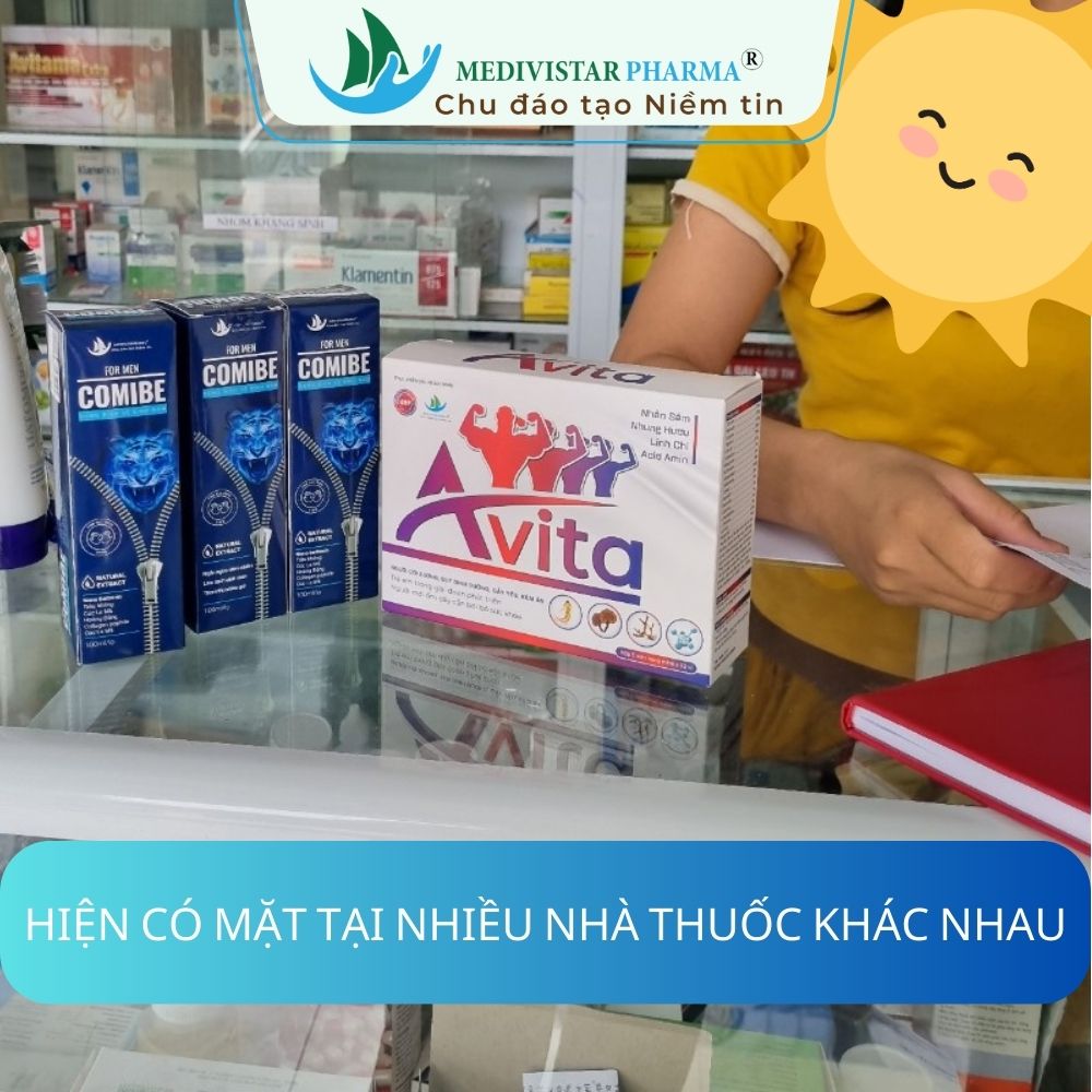 Tăng cân AVITA Medivistar Pharma (Liệu Trình 3 Hộp) cho người gầy yếu, không tích nước, hộp 60 viên