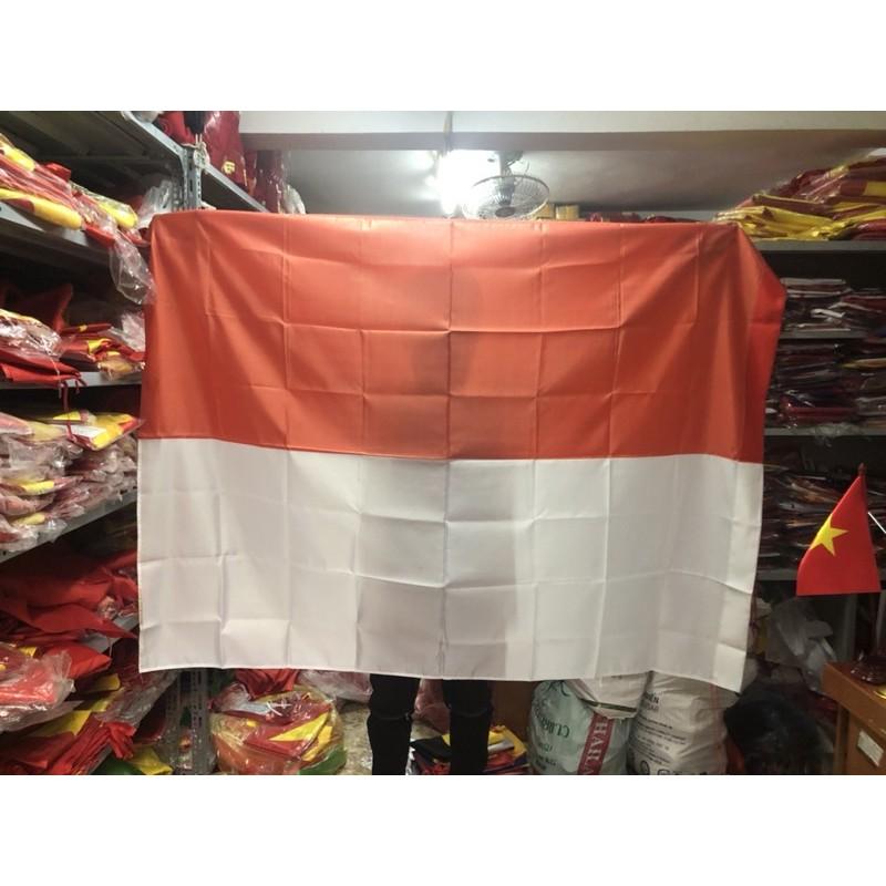 Quốc kỳ Indonesia in thẩm thấu 1 lớp vải 1x1,5m