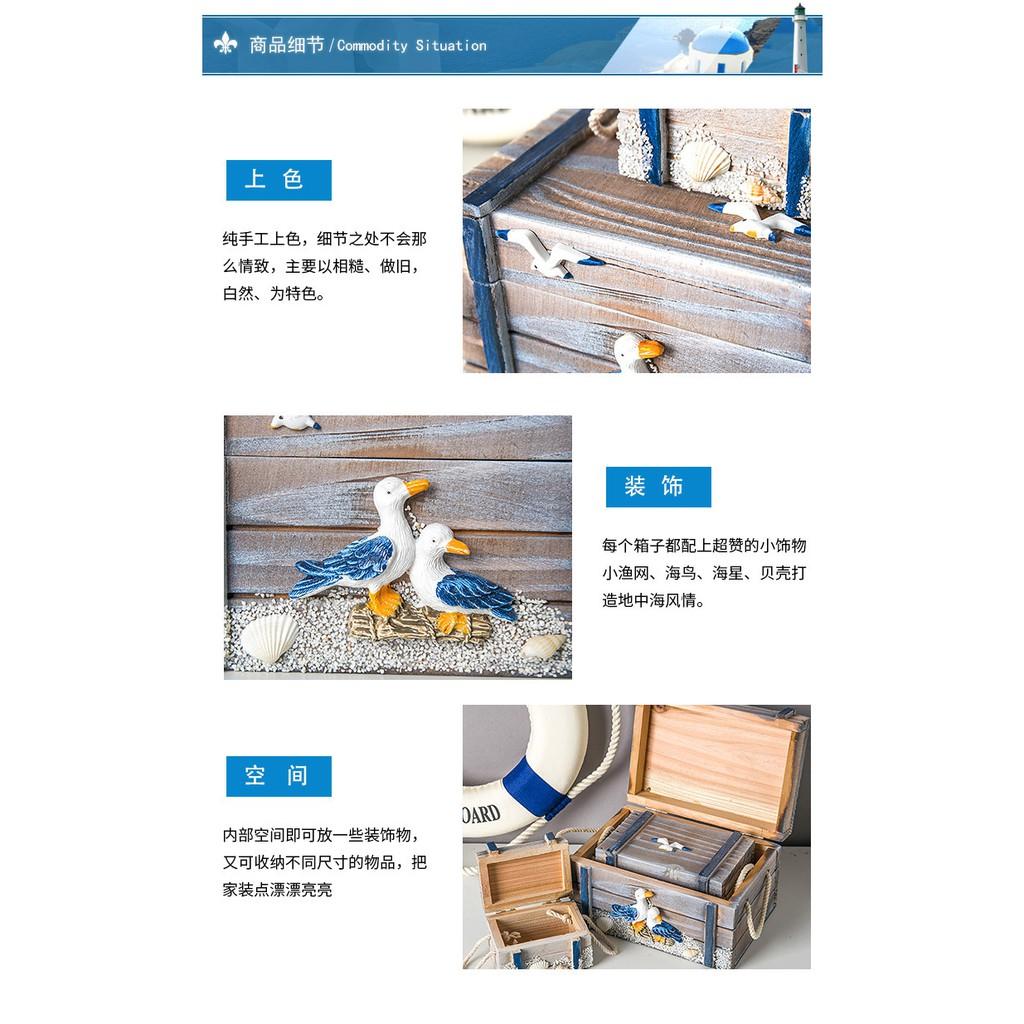 Set 3 hộp để đồ kiểu thùng hàng cũ