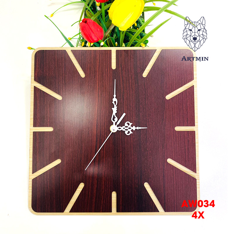 AW034 - Đồng Hồ Gỗ Decor Nhà Đẹp Lạ – Đồng Hồ Treo Tường Trang Trí