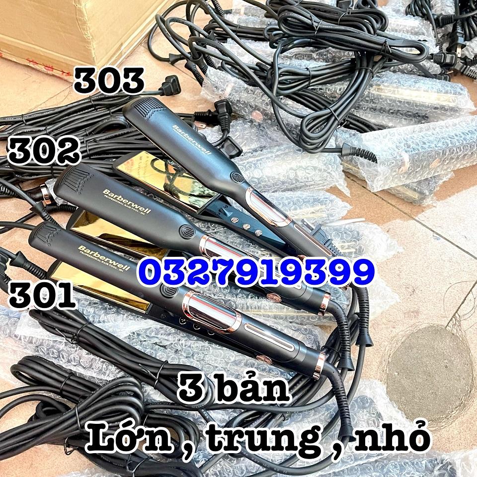 Máy duỗi tóc cao cấp có màn hình  Barberwell 301 bản nhỏ 2,5cm