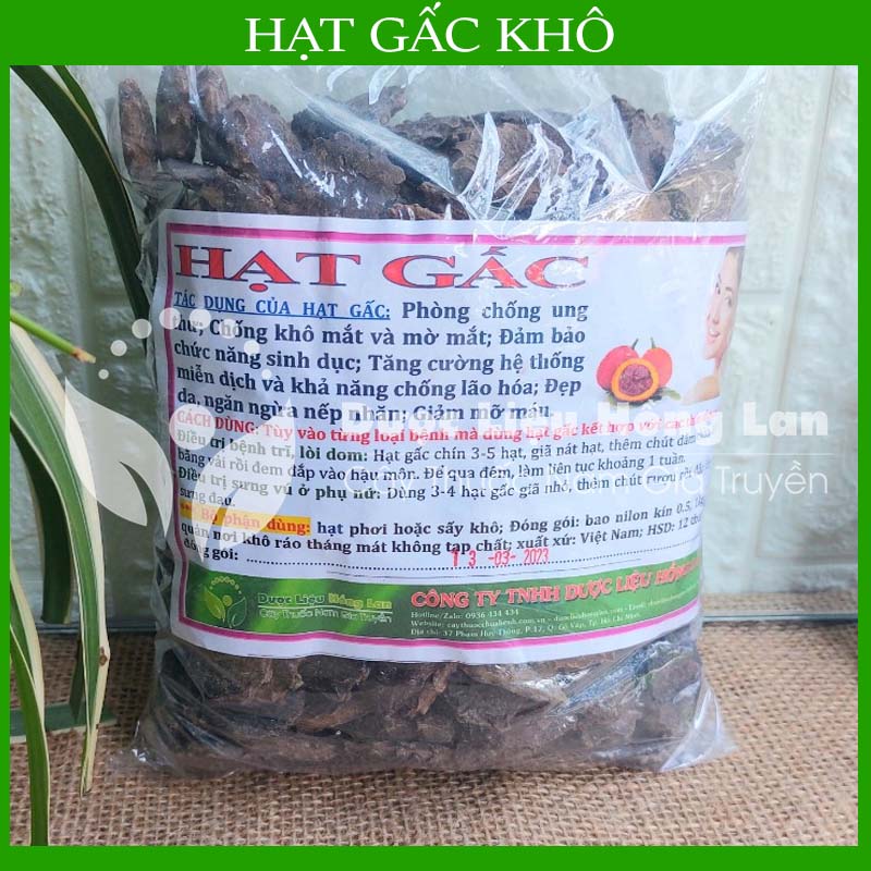 Hạt Gấc khô đóng gói 500g - Hàng Công Ty loại 1