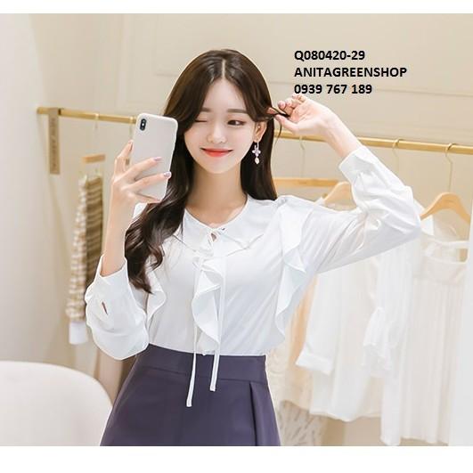 Q080420 ÁO SƠ MI NỮ NHÚN BÈO