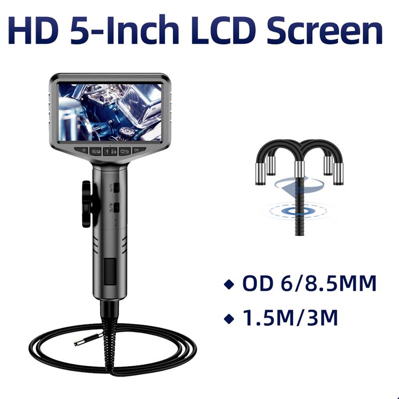 5Inch Lái Động Cơ 6Mm Nội Soi Cống Thoát Quay Mini Camera Khớp Nối Industri Borescope Cho Ô Tô Máy Bay